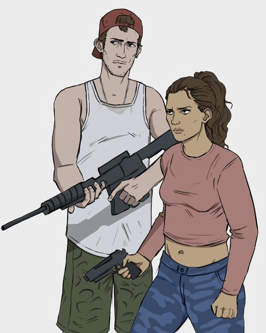 Jason and Lucia – GTA 6 Protagonisten. Fanart by @debunkedwaffles